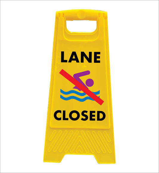 Yellow A-Frame - Lane Closed