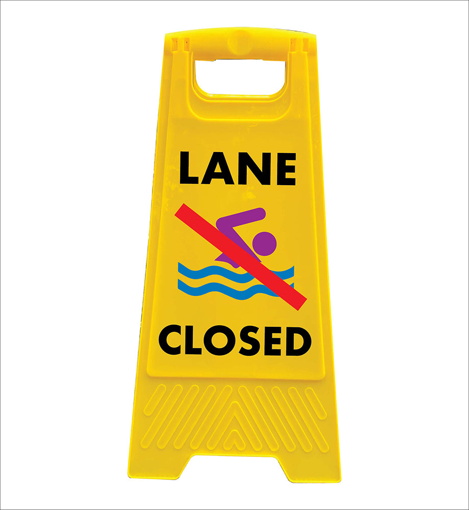 Yellow A-Frame - Lane Closed