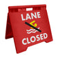 Lane Closed - Evarite A-Frame Sign