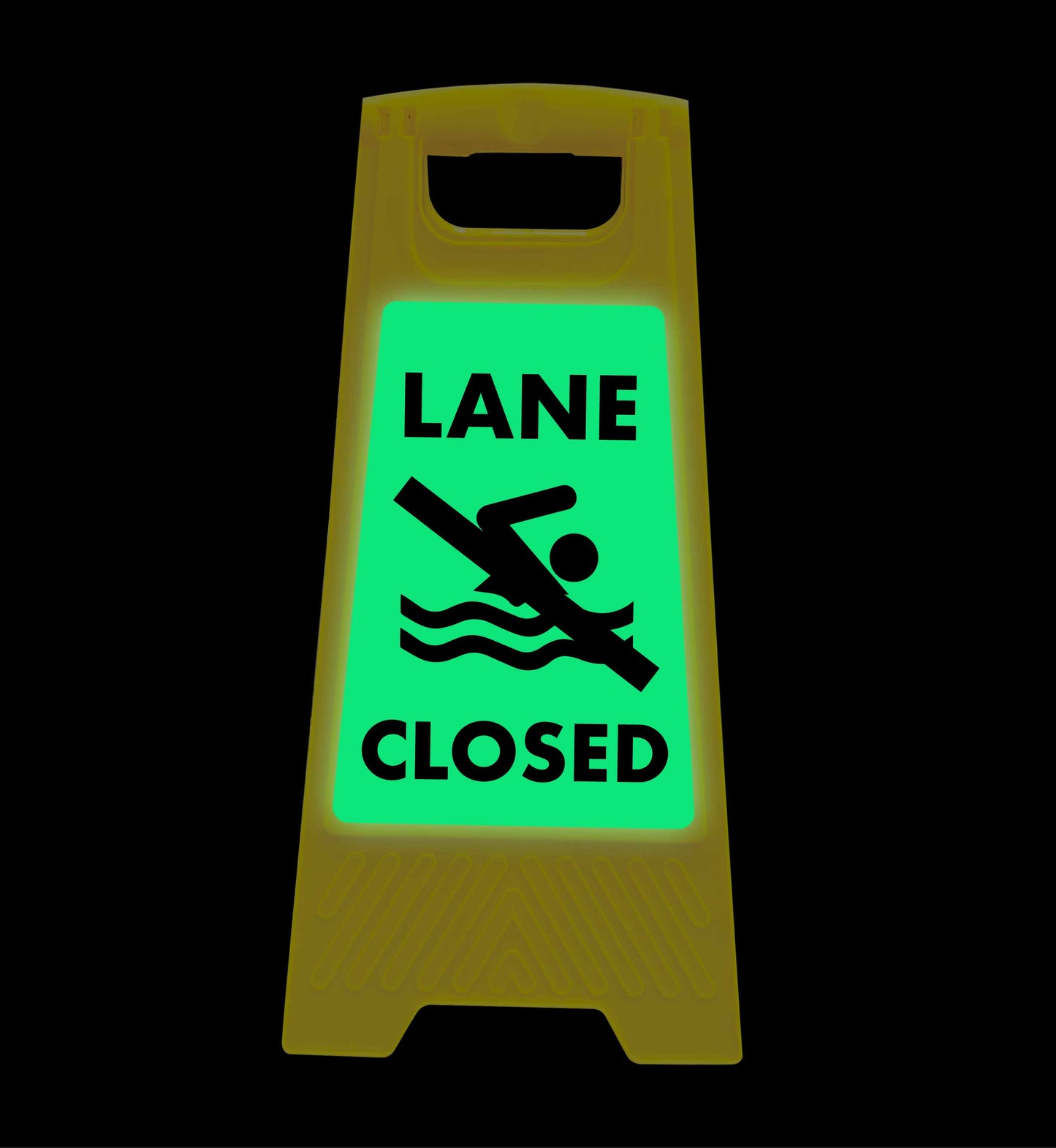 Glow In The Dark - Yellow A-Frame - Lane Closed