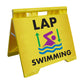 Lap Swimming - Evarite A-Frame Sign