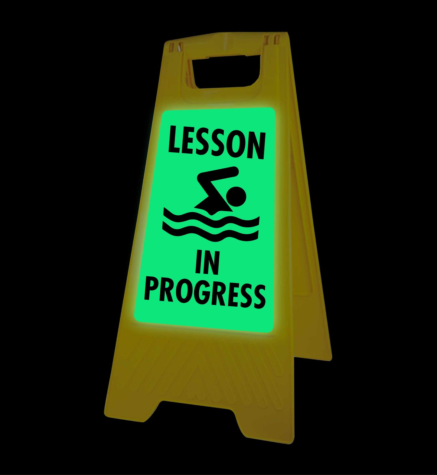 Glow In The Dark - Yellow A-Frame - Lesson In Progress