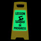 Glow In The Dark - Yellow A-Frame - Lesson In Progress