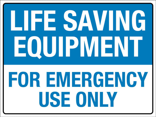 Life Saving Equipment Sign