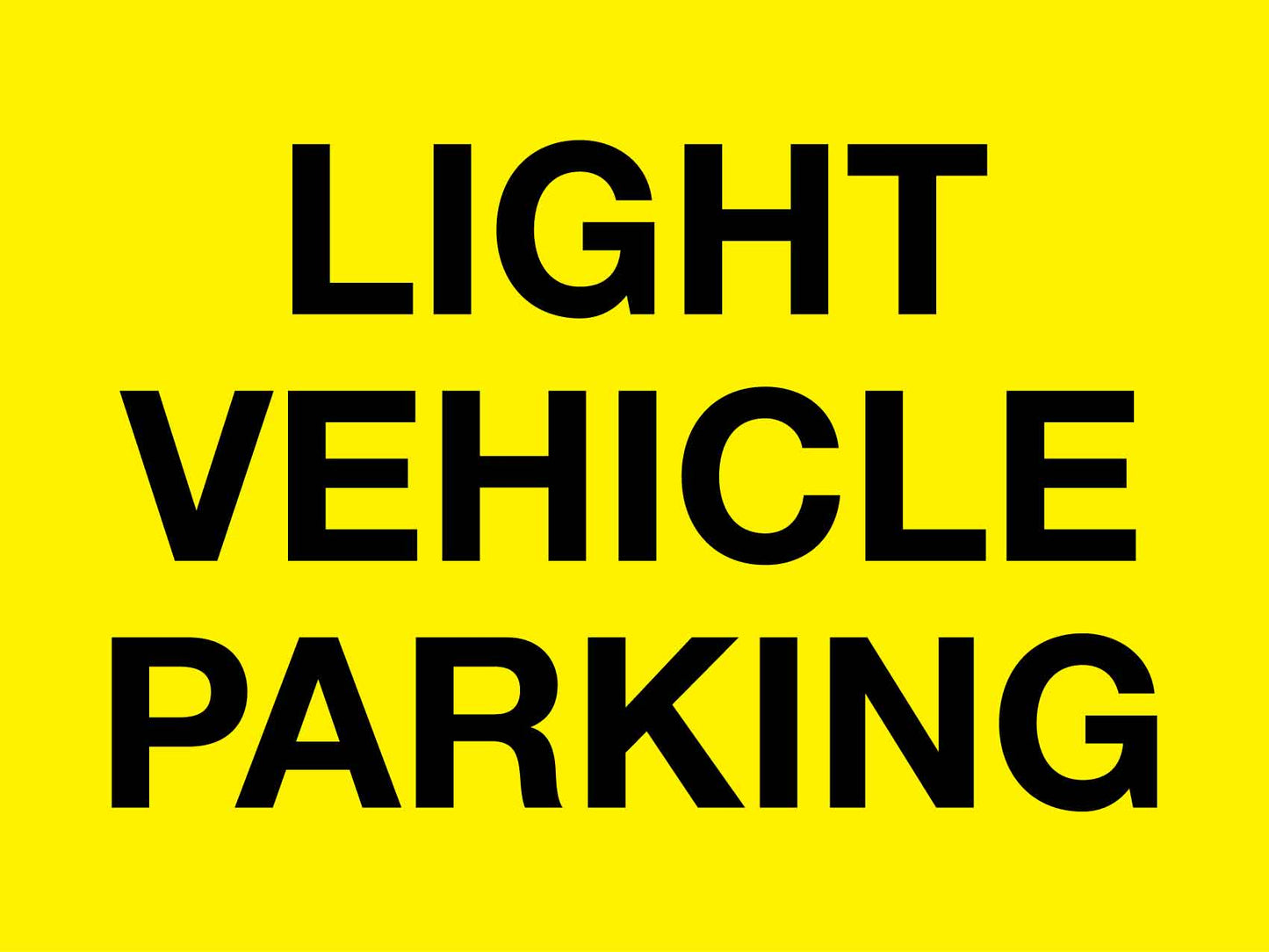 Light Vehicle Parking Sign