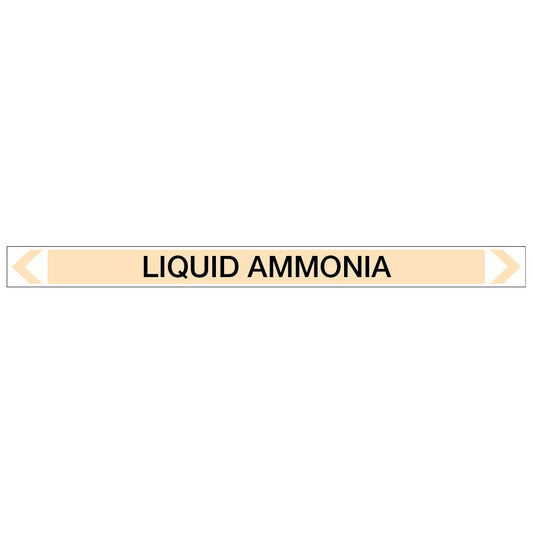 Gases - Liquid Ammonia - Pipe Marker Sticker