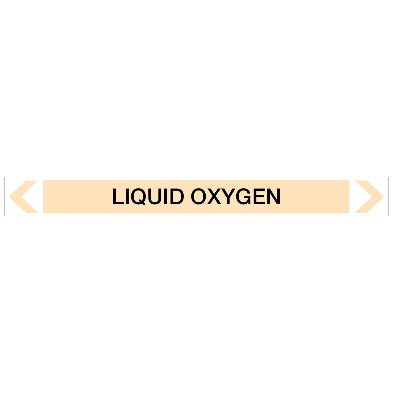 Gases - Liquid Oxygen - Pipe Marker Sticker