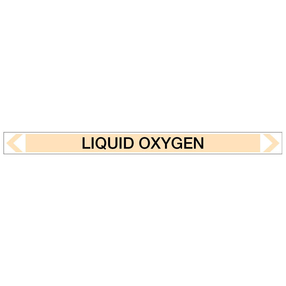 Gases - Liquid Oxygen - Pipe Marker Sticker