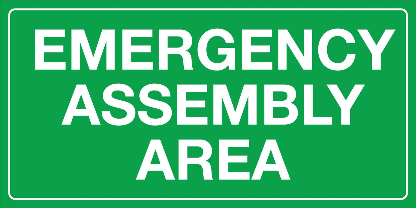 MB Emergency Assembly Area Sign