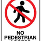 MB No Pedestrian Access Sign