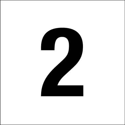 MB Numbers 1 – 27 Sign 150mm x 150mm