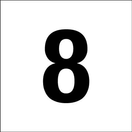 MB Numbers 1 – 27 Sign 150mm x 150mm