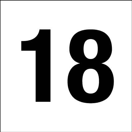 MB Numbers 1 – 27 Sign 150mm x 150mm