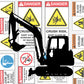 Mini Excavator Under 10 Tonnes Machine Safety Sticker Set