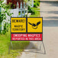 Swooping Magpies Reported In This Area Long Skinny Multi Message Traffic Sign
