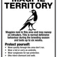 Magpie Territory Wheelie Bin Sticker