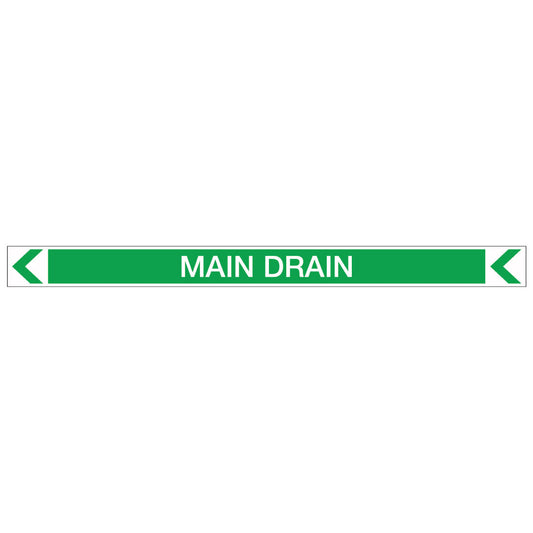 Pool/Spa - Main Drain (Left) - Pipe Marker Sticker