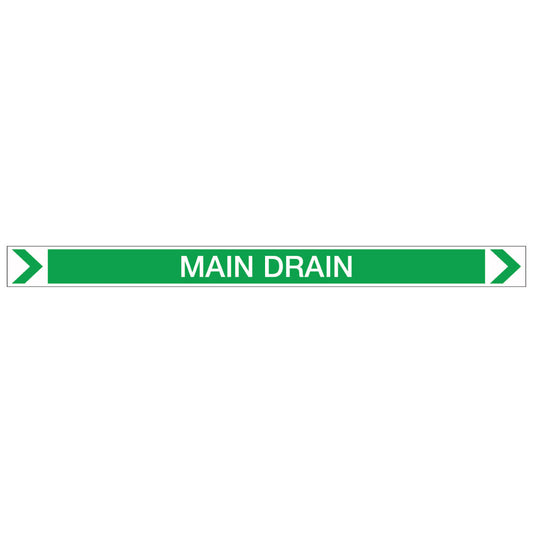 Pool/Spa - Main Drain (Right) - Pipe Marker Sticker