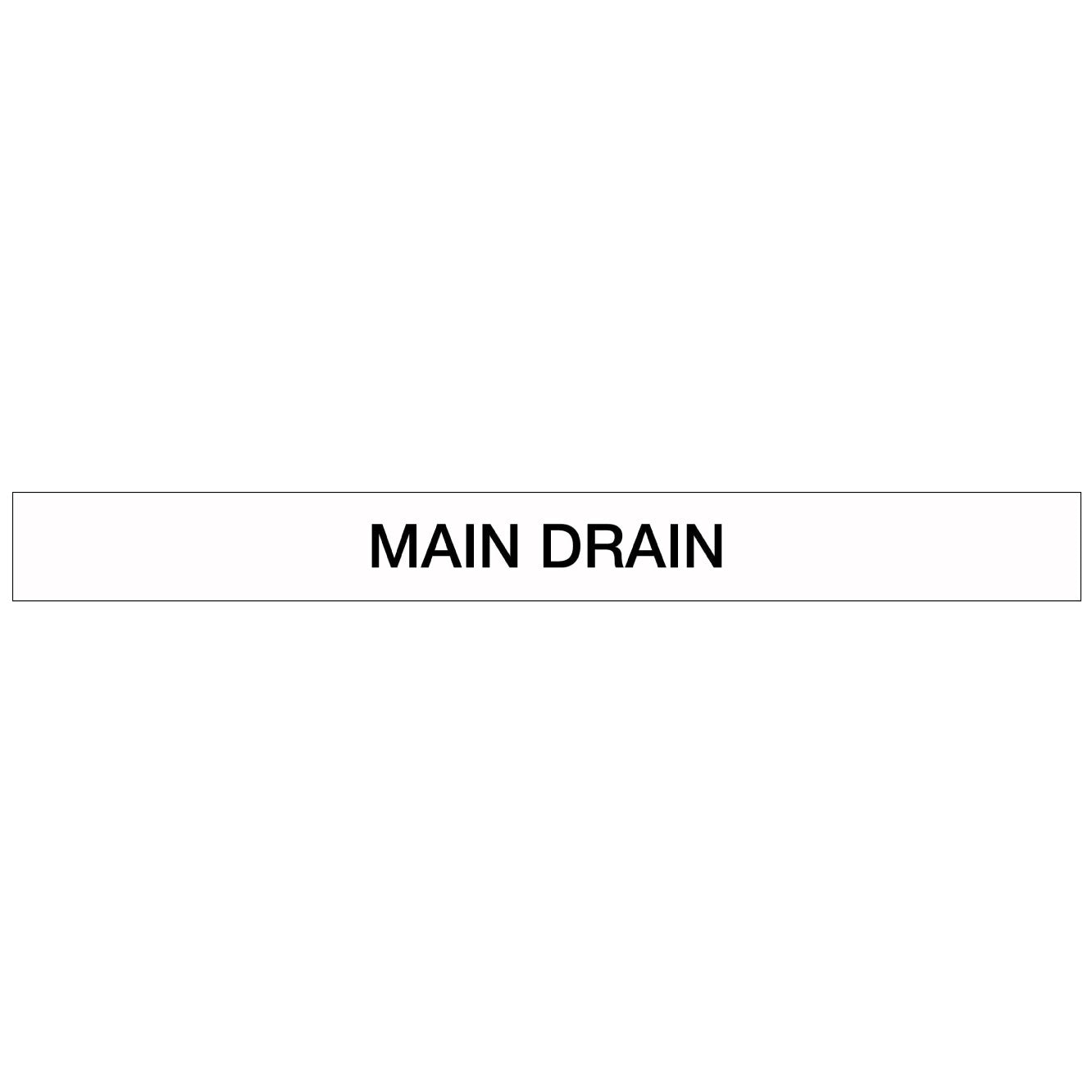 Pool/Spa - Main Drain - Pipe Marker Sticker