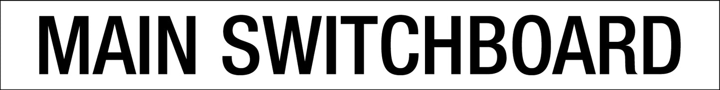 Main Switchboard - Statutory Sign