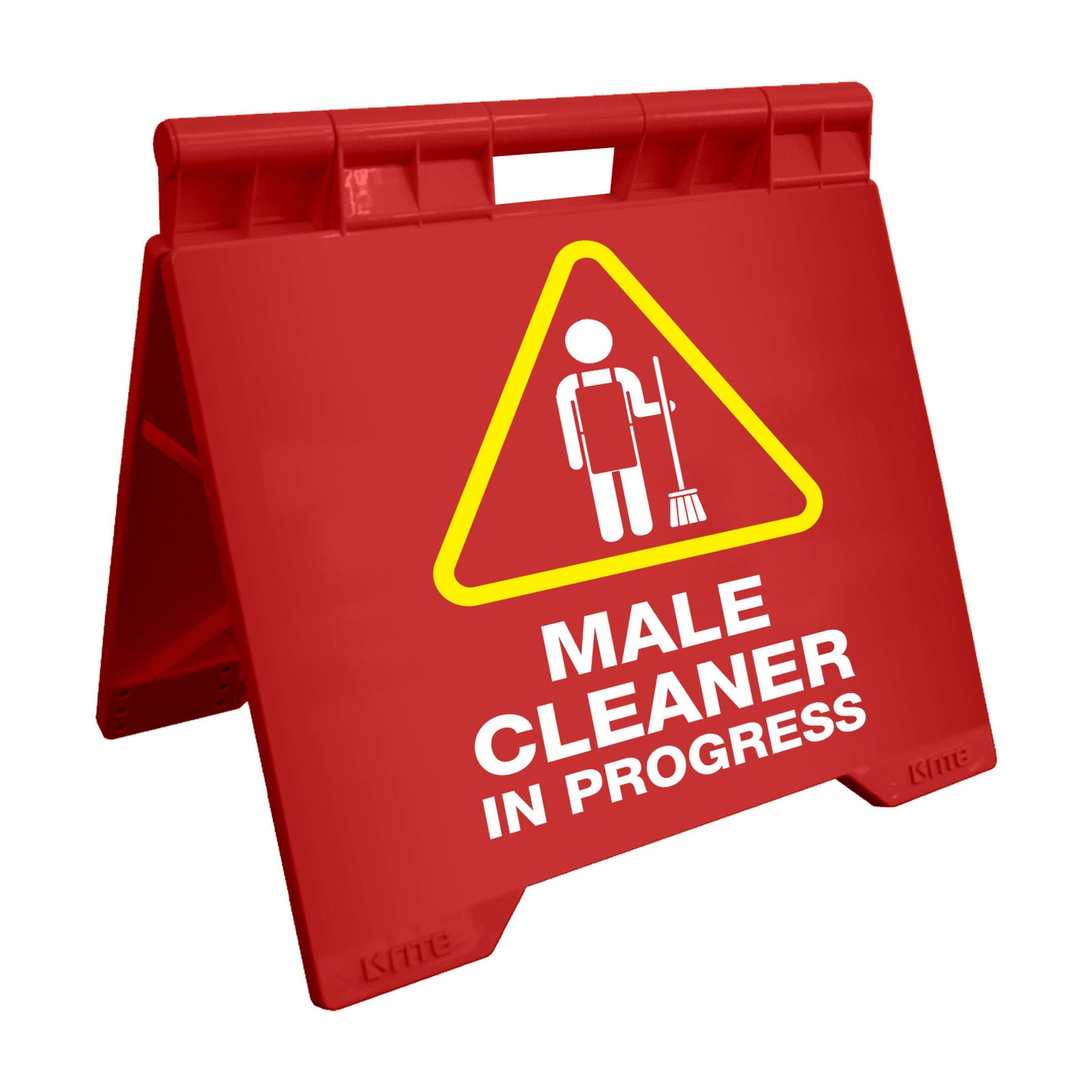 Male Cleaner In Progress - Evarite A-Frame Sign