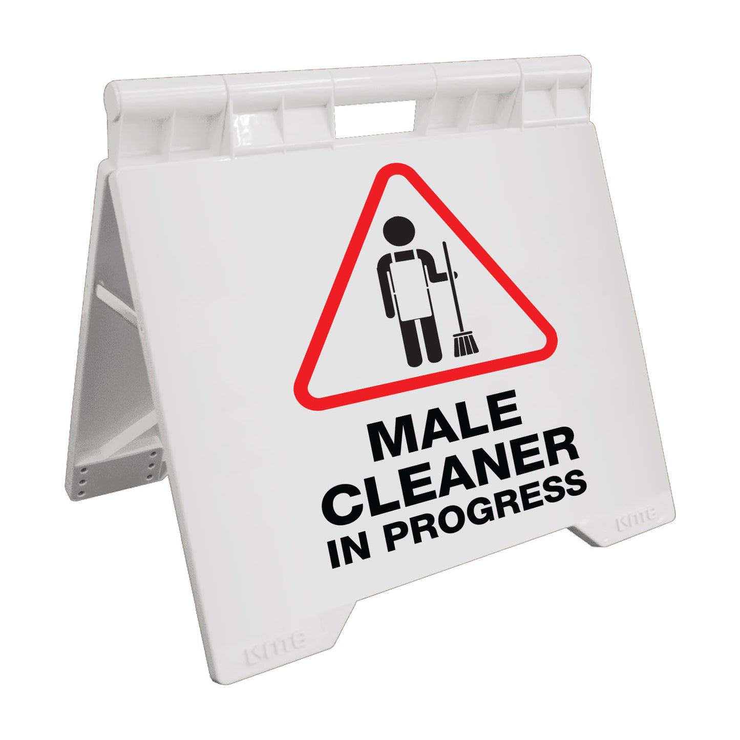 Male Cleaner In Progress - Evarite A-Frame Sign