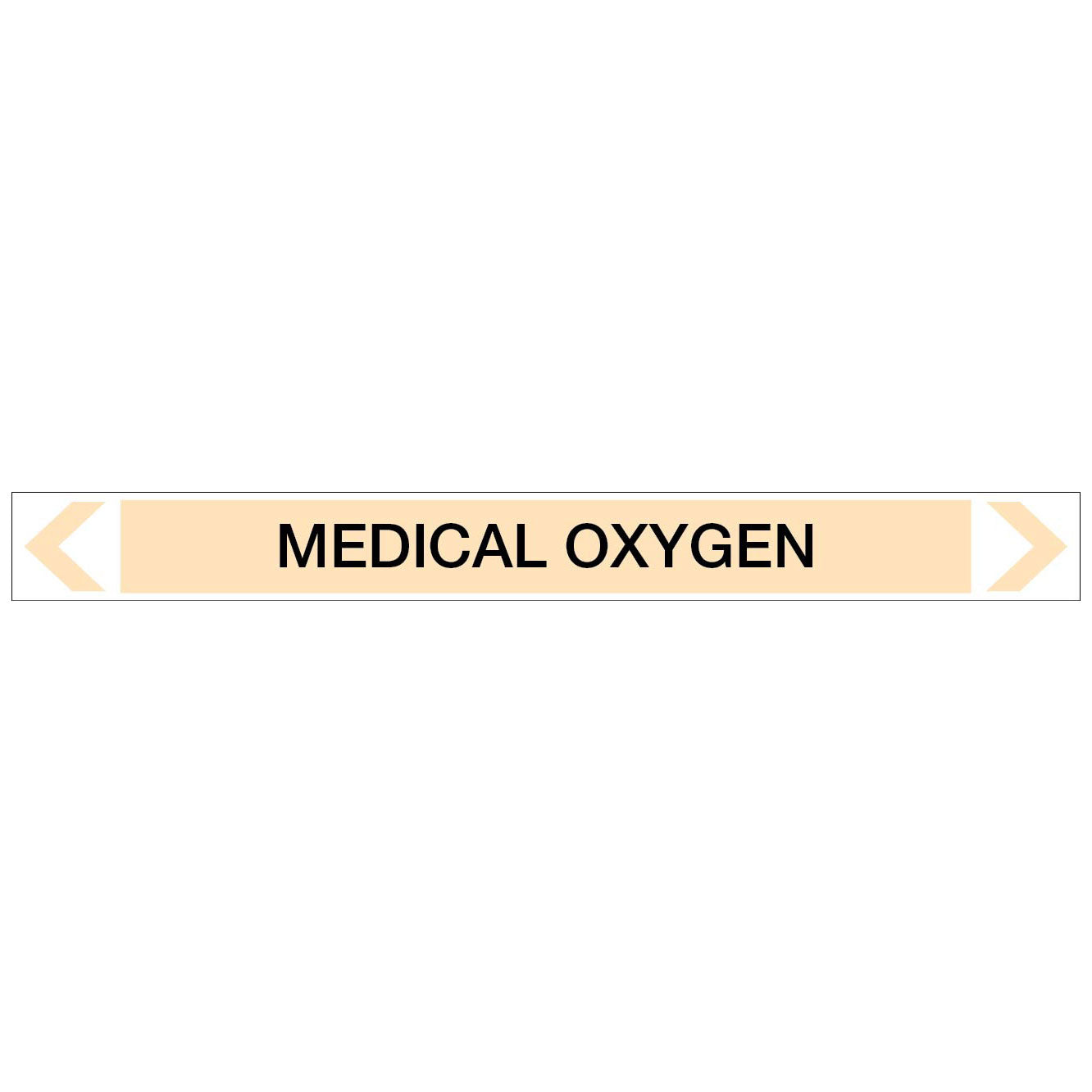 Gases - Medical Oxygen - Pipe Marker Sticker