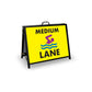 A-Frame Landscape Black - Medium Lane Corflute Inserts