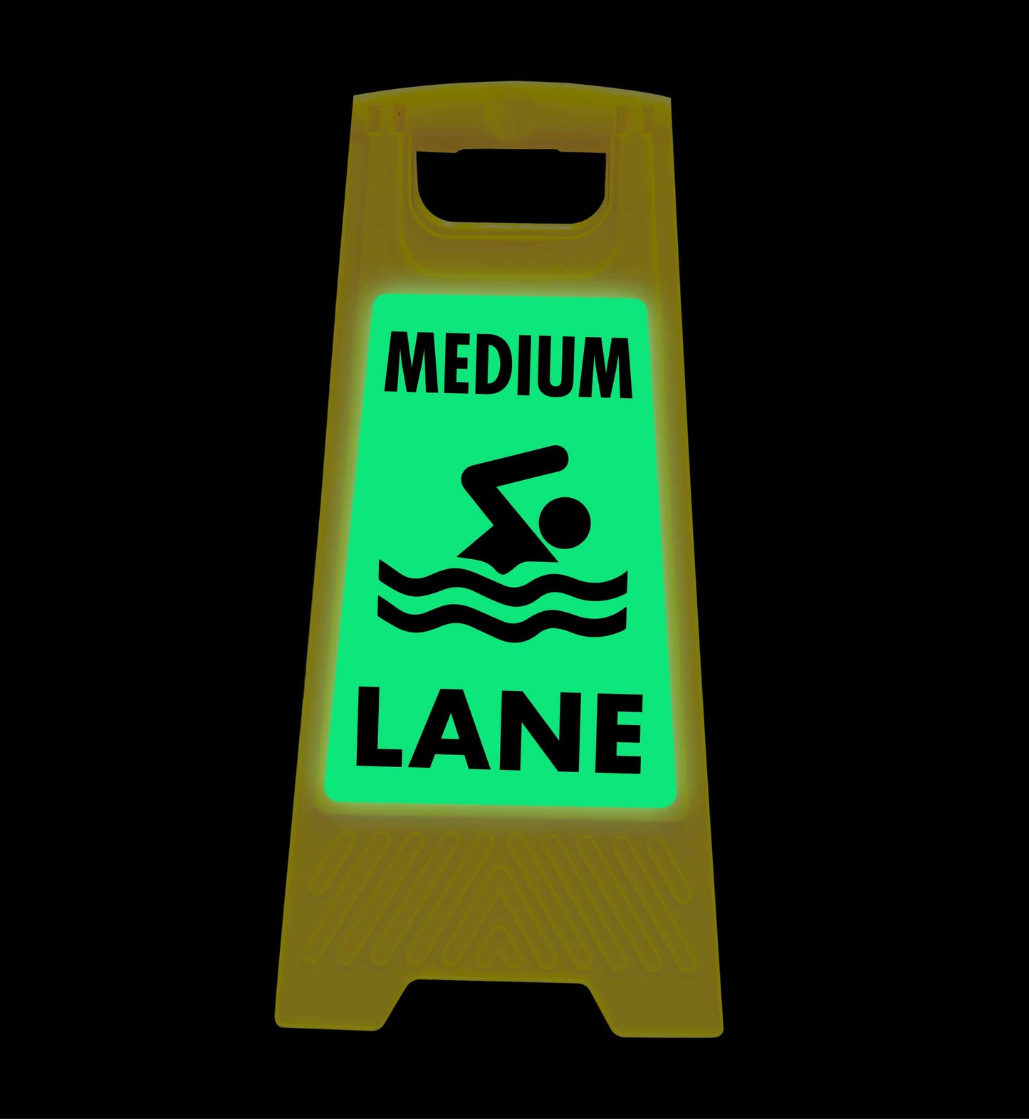 Glow In The Dark - Yellow A-Frame - Medium Lane