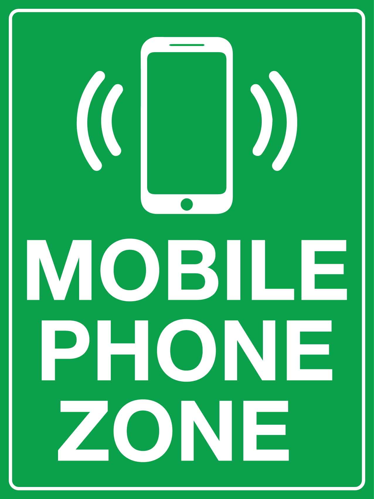 Mobile Phone Zone Sign