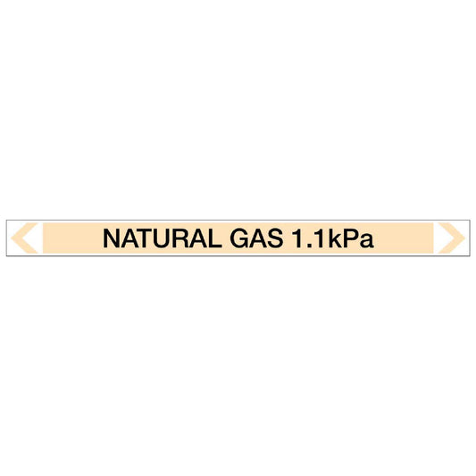 Gases - Natural Gas 1.1kPa - Pipe Marker Sticker