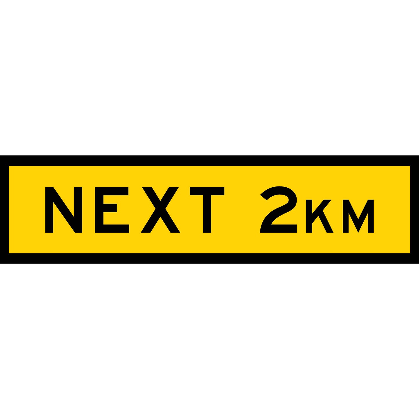 Next 2km Long Skinny Multi Message Reflective Traffic Sign