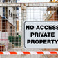 No Access Private Property Sign