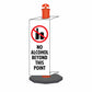 No Alcohol Beyond This Point - Corflute Bollard Traffic Signs