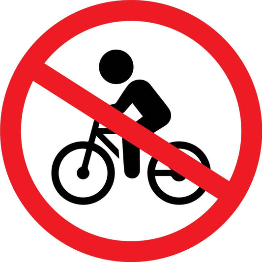 No Bicycles Decal