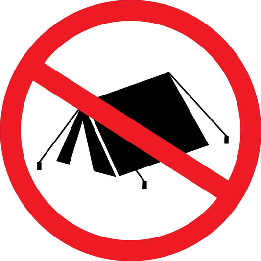 No Camping Decal