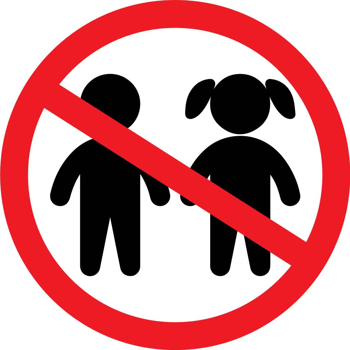 No Children Allowed Decal