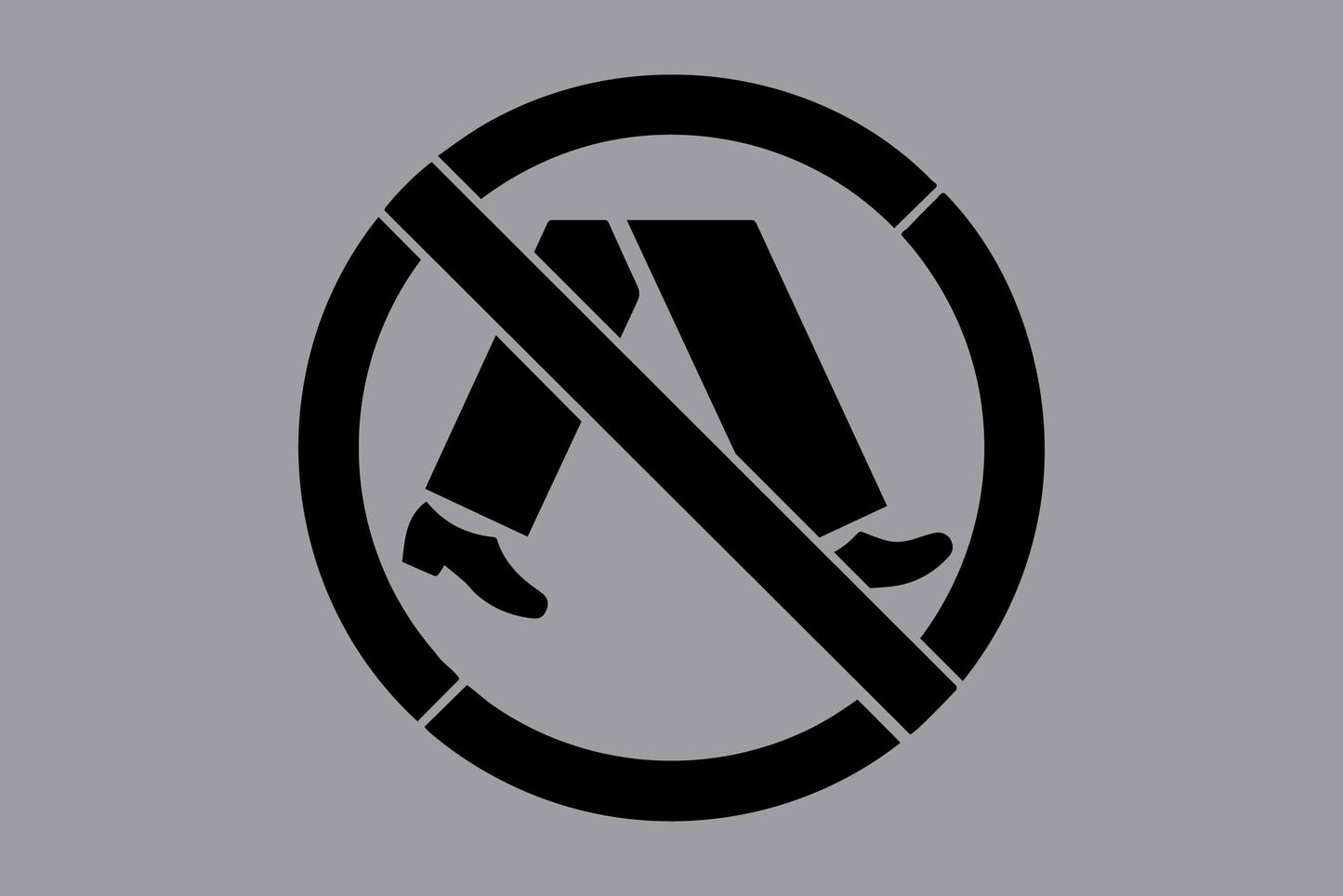 No Crossing - Aluminium Composite Stencil