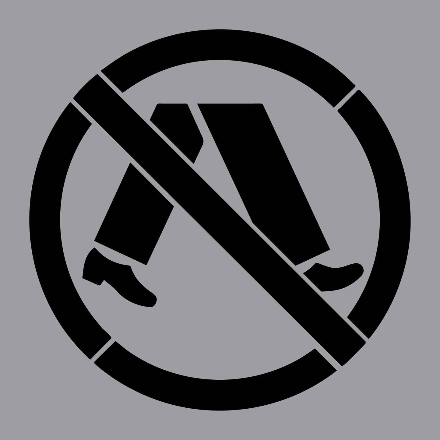 No Crossing - Aluminium Composite Stencil