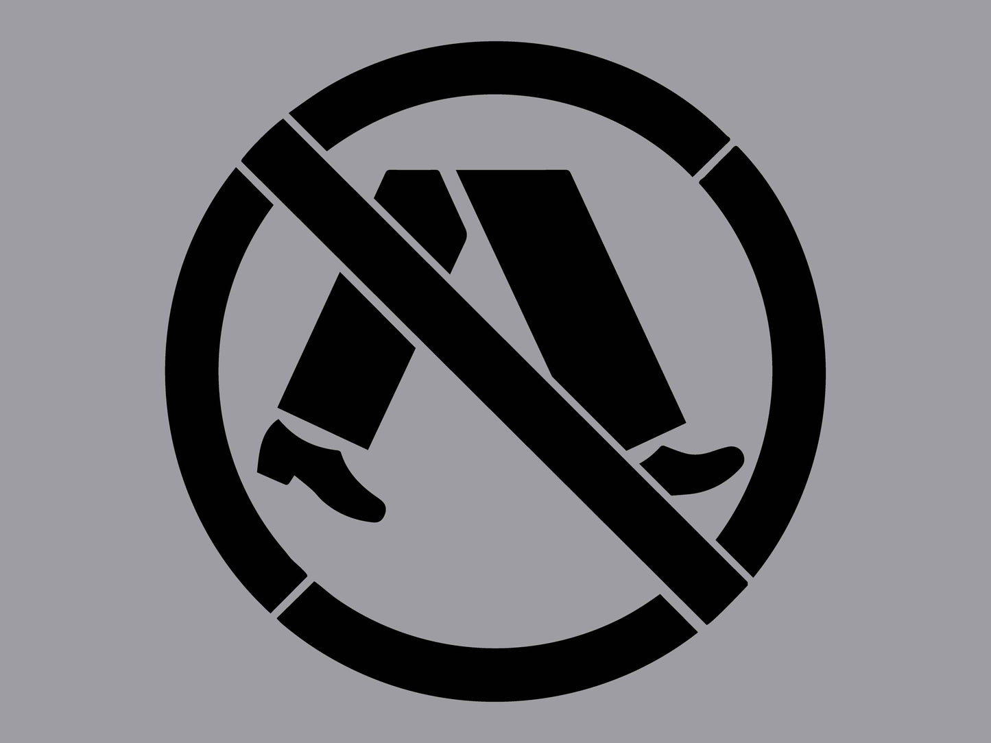 No Crossing - Aluminium Composite Stencil