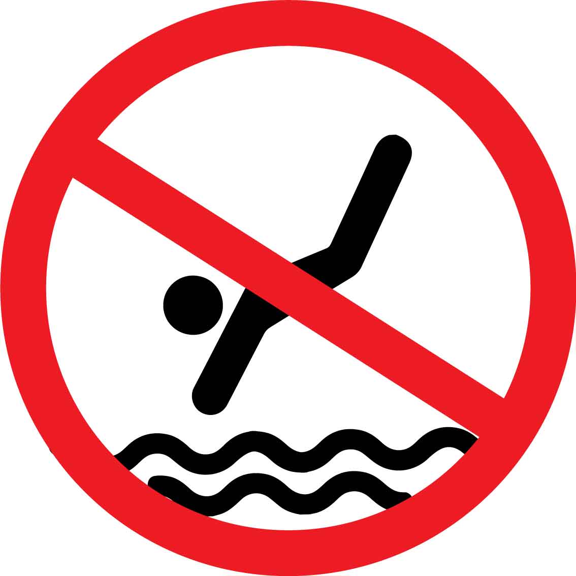 No Diving Decal – New Signs