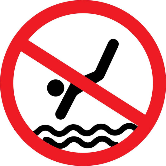 No Diving Decal