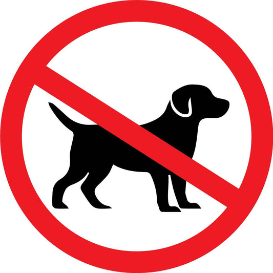 No Dogs Decal