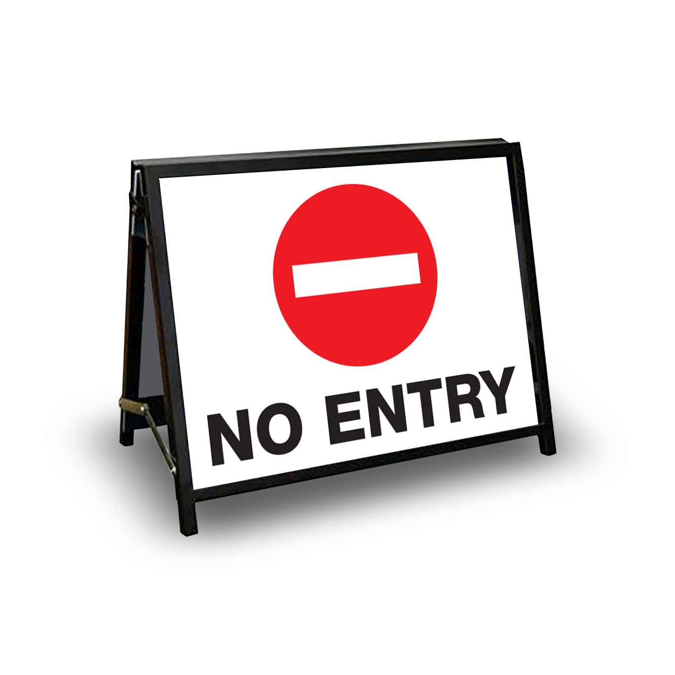 A-Frame Landscape Black - No Entry - Traffic Corflute Inserts