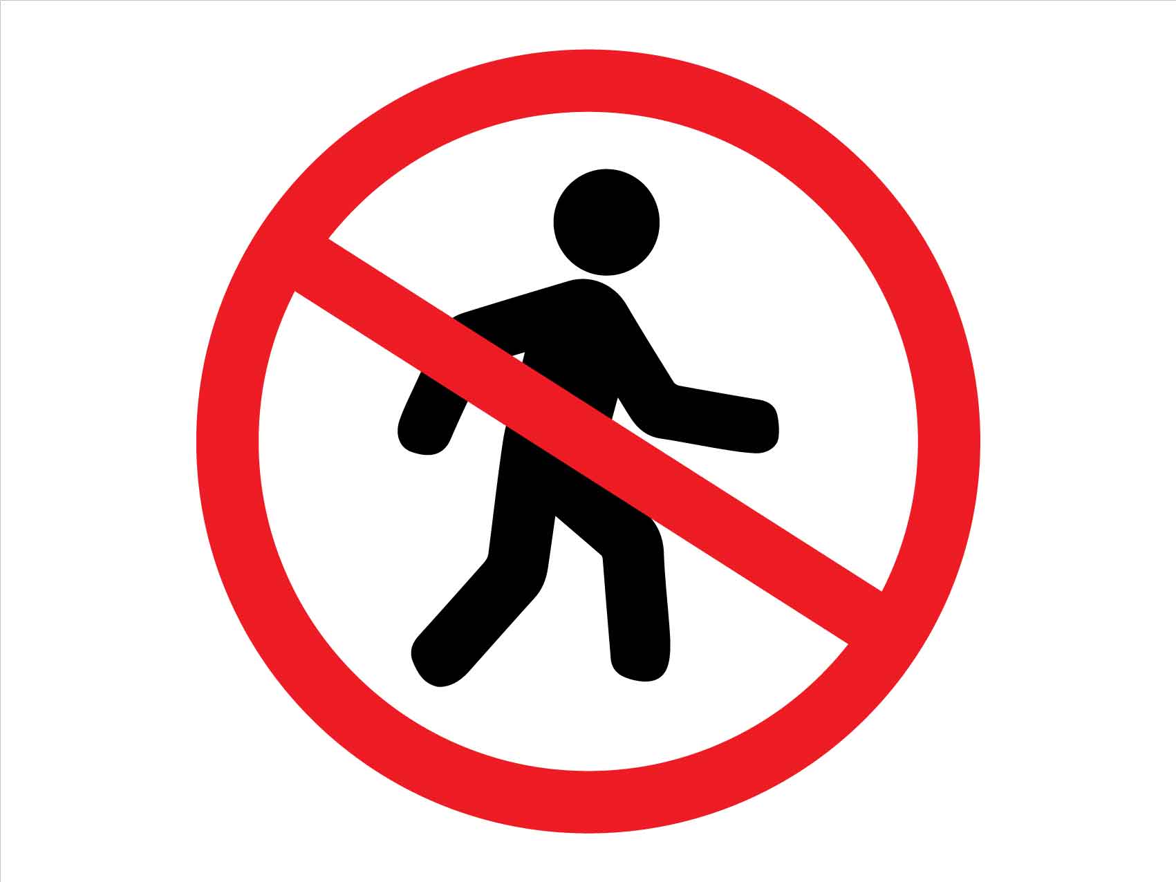 No Entry (Person) Sign – New Signs