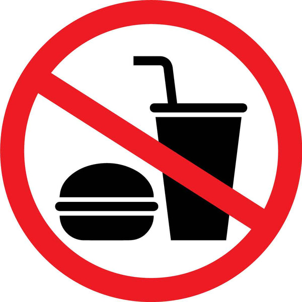 No Food Or Drinks Decal – New Signs