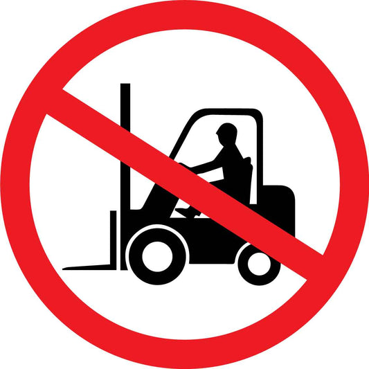 No Forklifts Decal