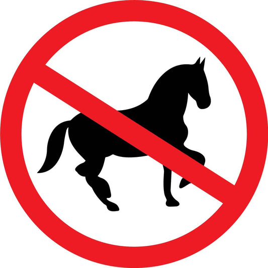 No Horses Decal