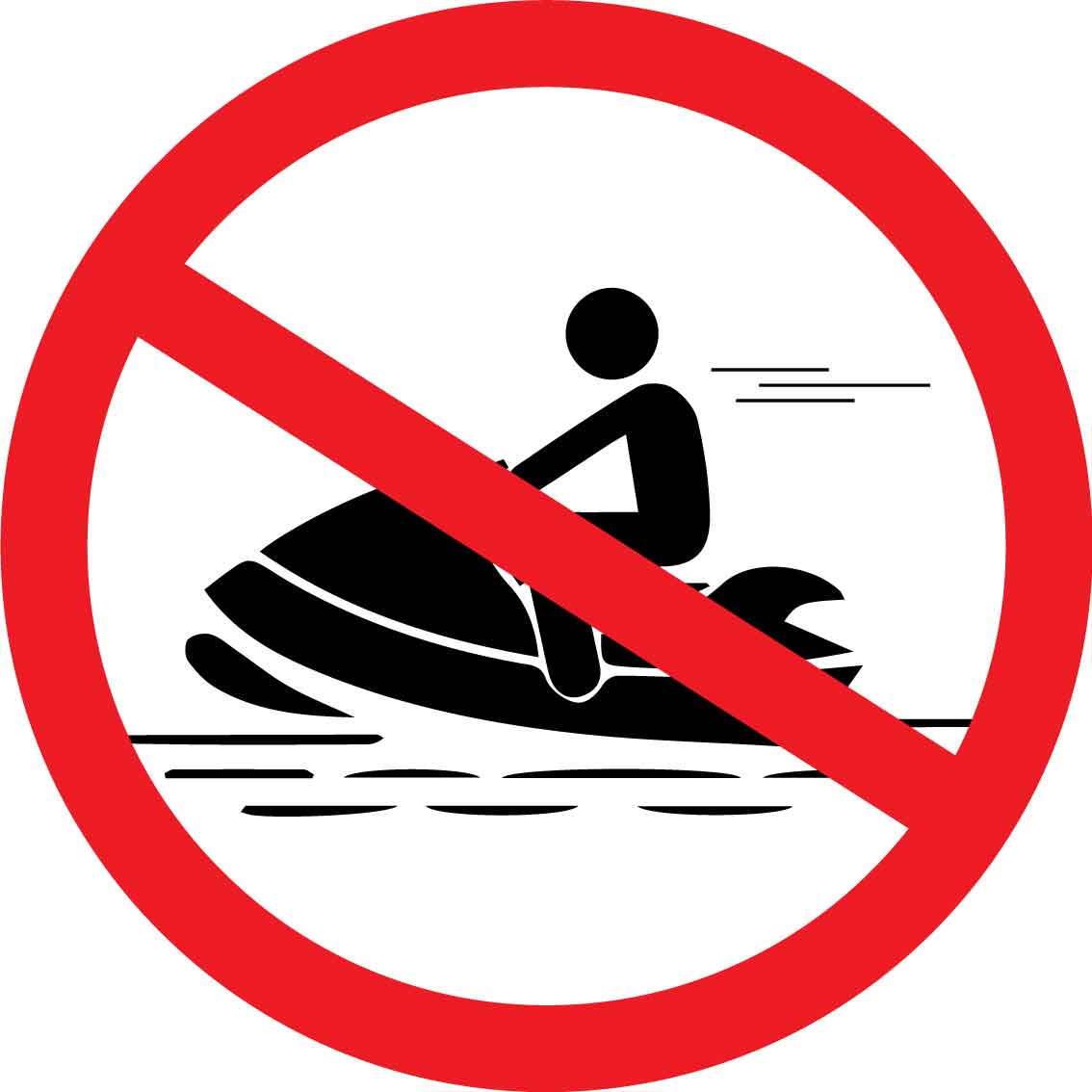 No Jetski Decal