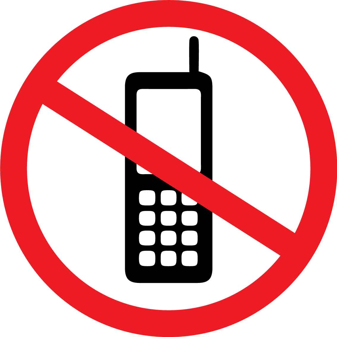 No Mobile Phones Decal – New Signs
